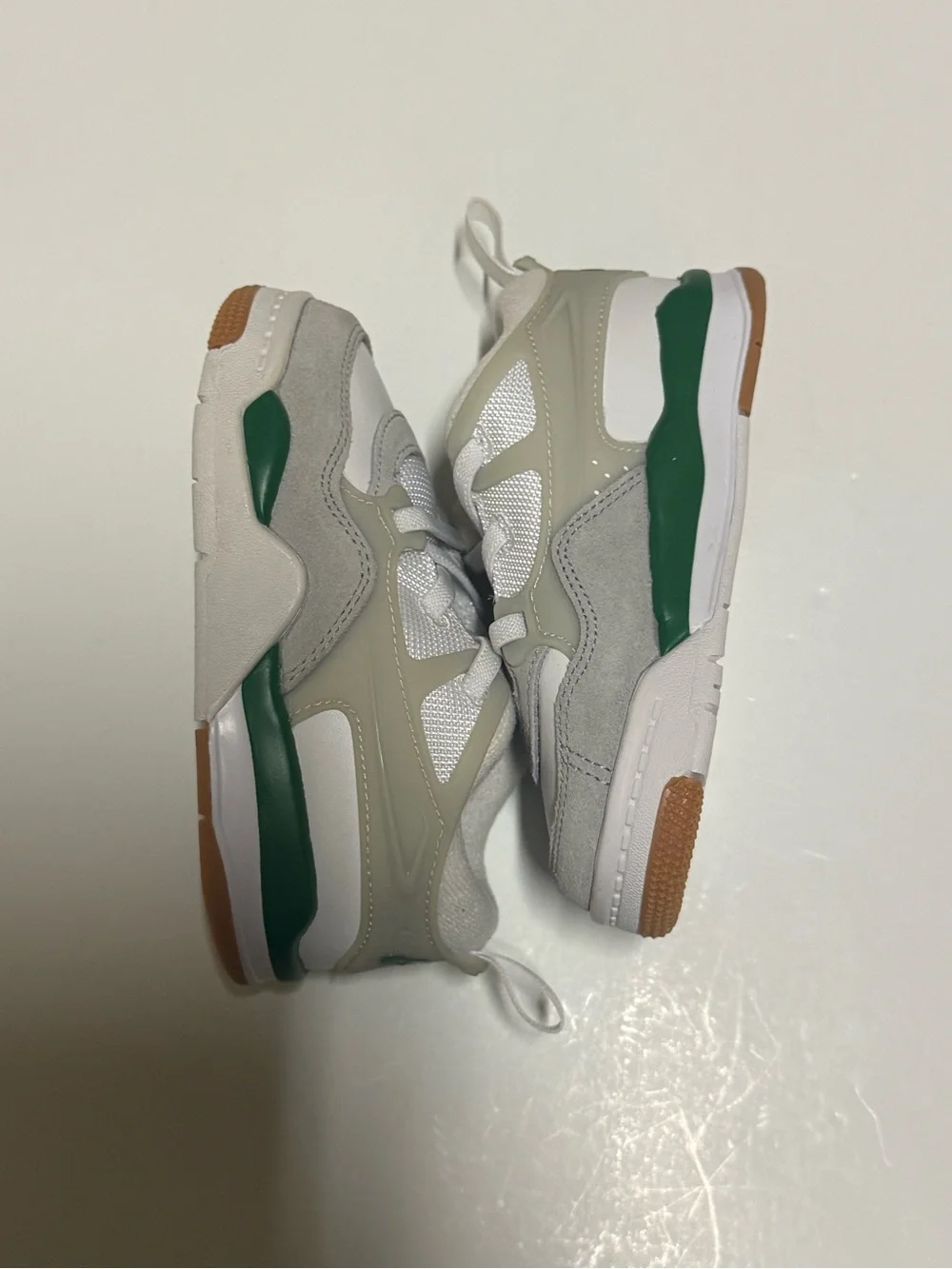 Nike Air Jordan J4 RM Toddler Sneakers White Green Gray Leather Mesh Size 8C